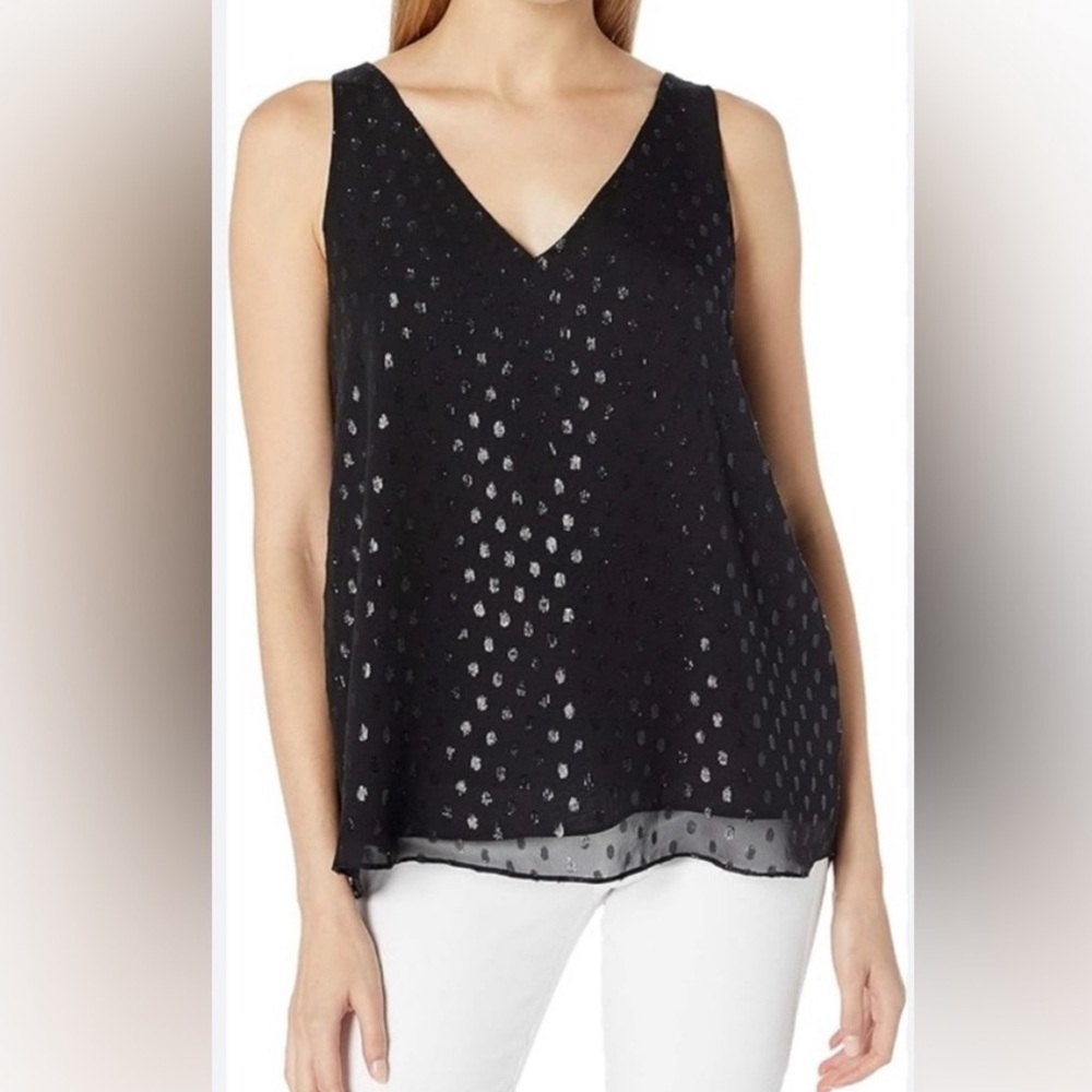 NWOT Lilly Pulitzer Florin Black Silk Top, Small, NWOT